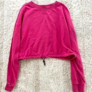 Forever 21 Cropped Sweatshirt with Adjustable Waist